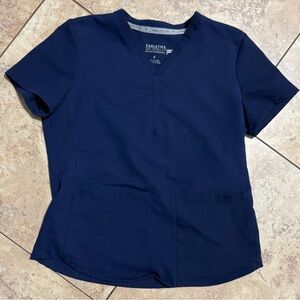 Fabletics Women's Dark Blue Short Sleeve Scrub Top